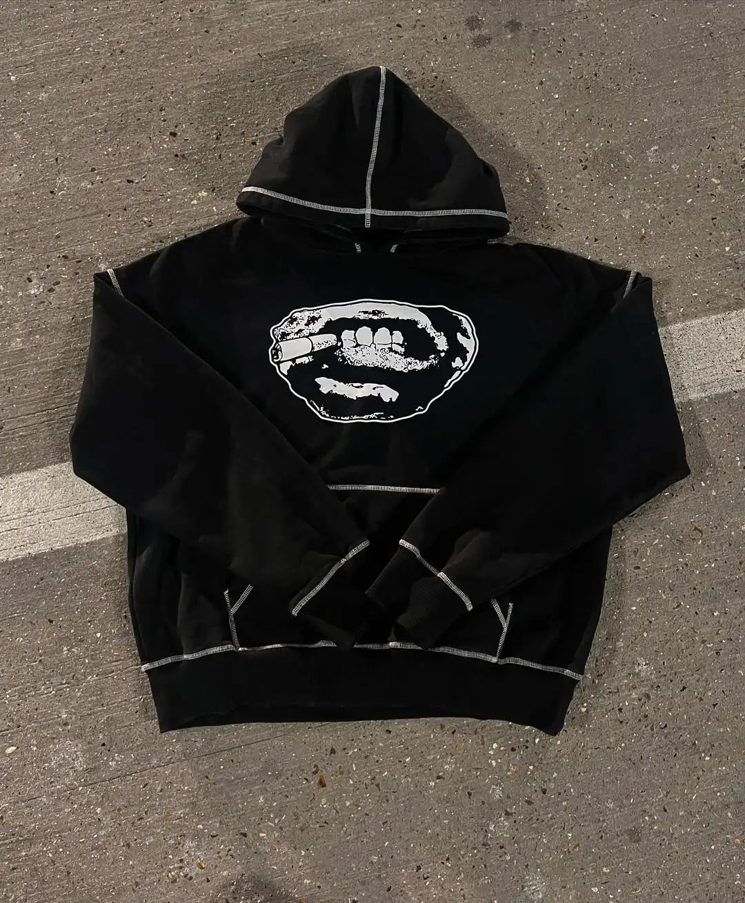 Punk hip hop fashion popular men suit American new Gothic Harajuku embroidery design jumper oversized loose casual tracksuit