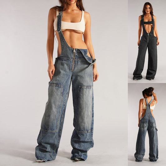 Street-Edge Denim Overall