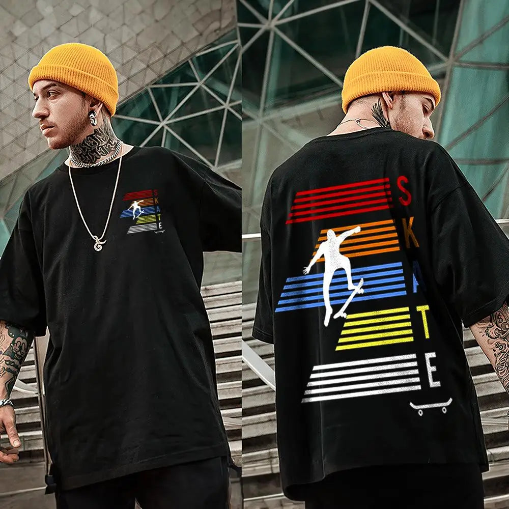 Man Hip Hop T-Shirt 3d Skateboard Men's Sport Shirt Oversized Loose Sweatshirt Casual Short Sleeve Tee Top High Quality Clothing