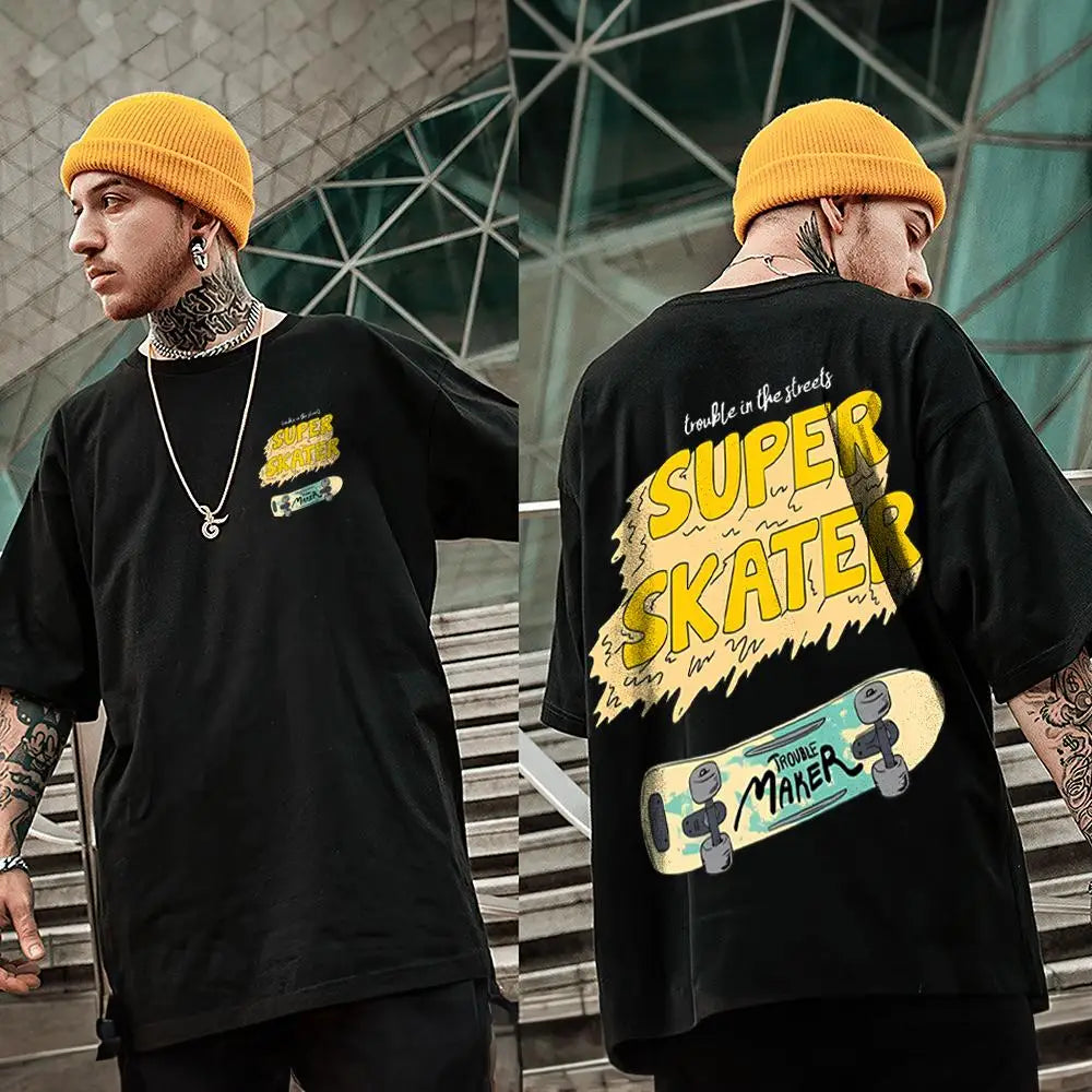 Man Hip Hop T-Shirt 3d Skateboard Men's Sport Shirt Oversized Loose Sweatshirt Casual Short Sleeve Tee Top High Quality Clothing