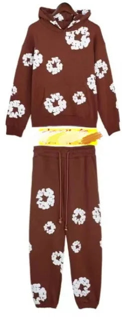 DENIM TEARS brand hot selling new fashionable foam cotton printed hoodie, European and American fashionable men's sports suit