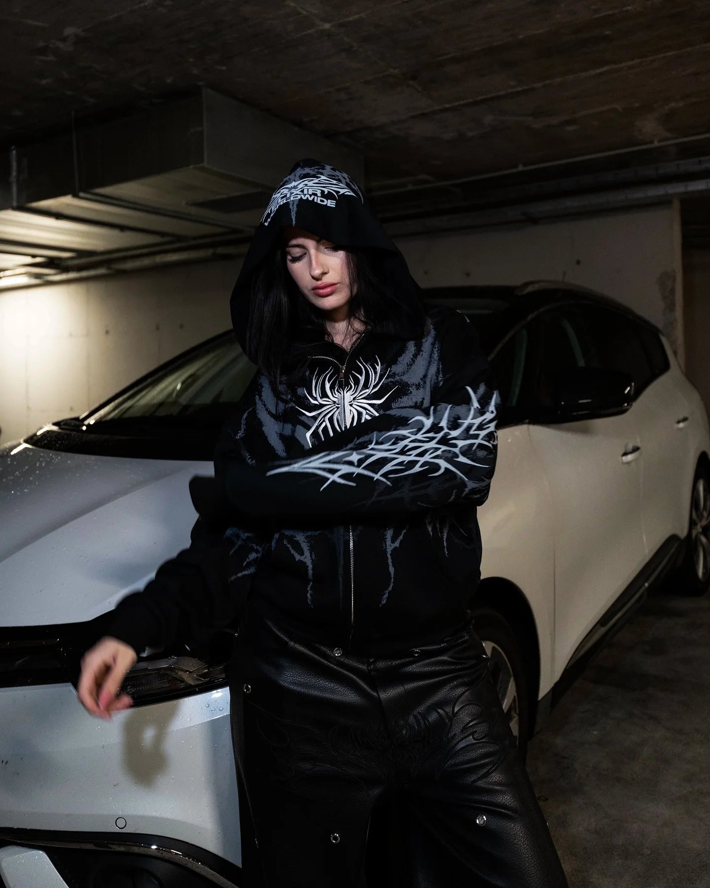 Hip Hop Graphic Print Hoodie Men Women Y2K Retro Streetwear Unisex Loose Zipper Sweatshirt for Rap Rock Punk Fashion