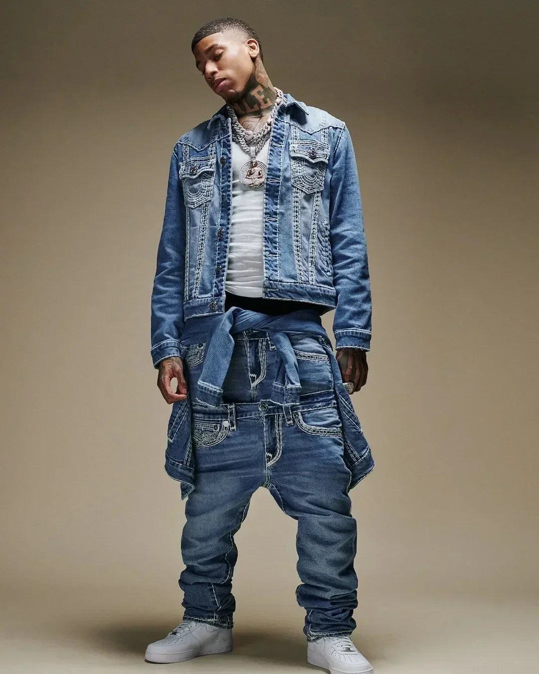 Hip Hop High Street Denim Pants Trouser Harajuku Vintage Wear Gothic Baggy Buddha Embroidered Logo Jeans Couples Y2k Clothes